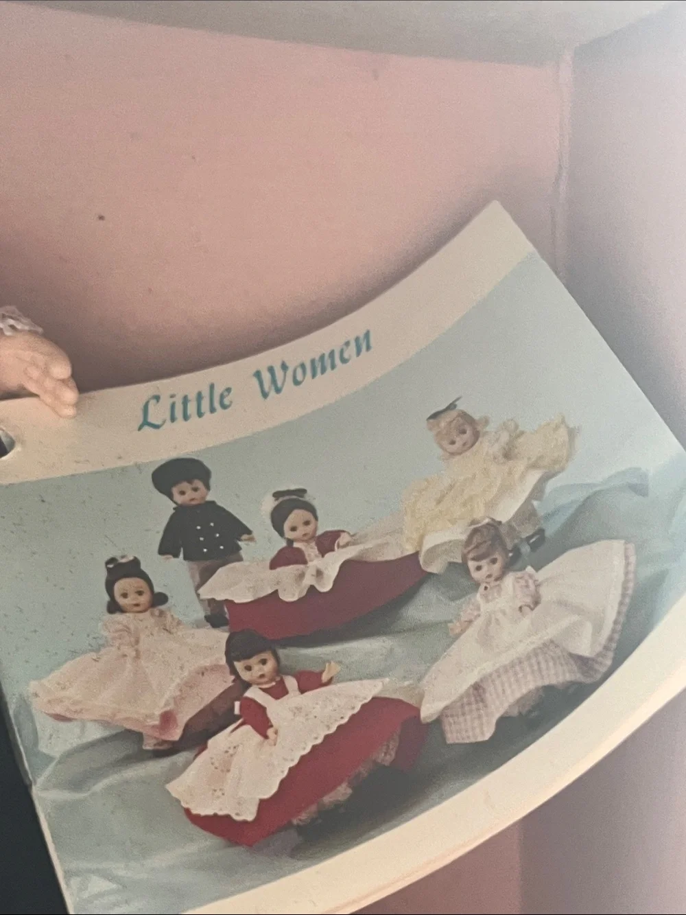 Madame Alexander Doll with White Bonnet, Floral Trim,Little Woman vintage Y2K